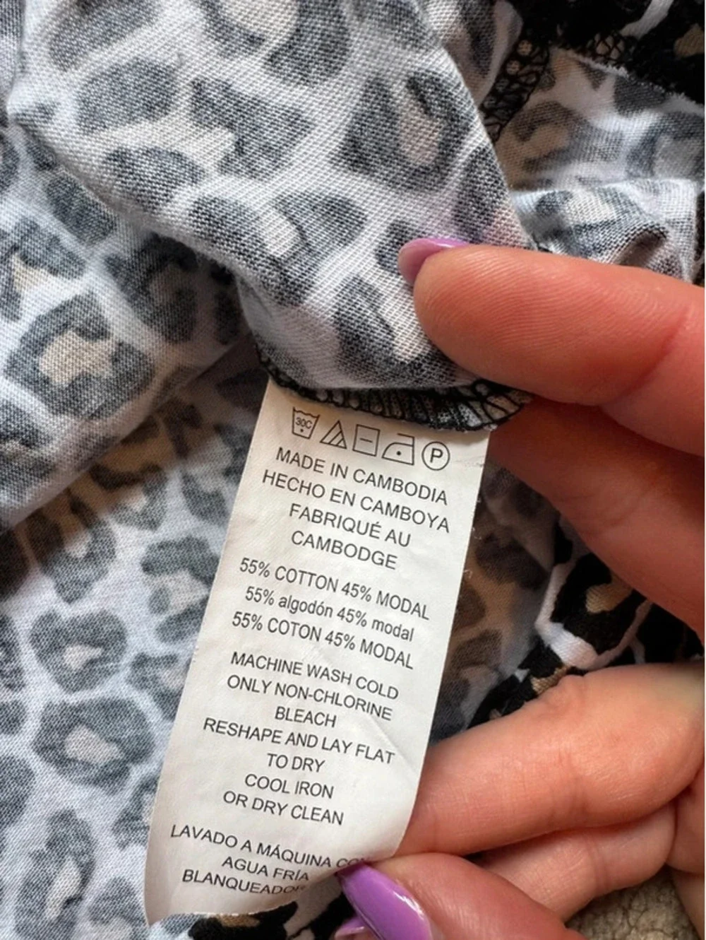 Michael Kors Women's Medium Leopard Print Top with Bell Sleeves